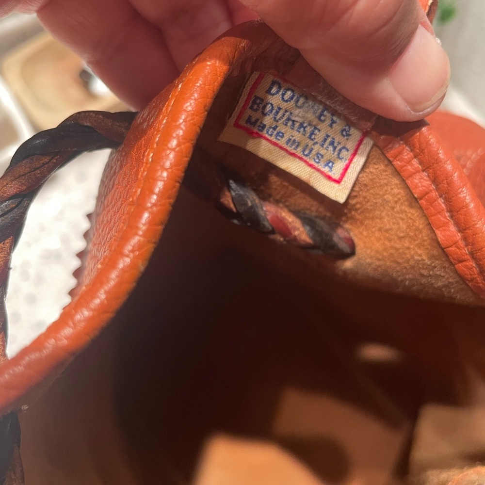 Vintage Dooney & Bourke drawstring brown purse - Picture 7 of 11